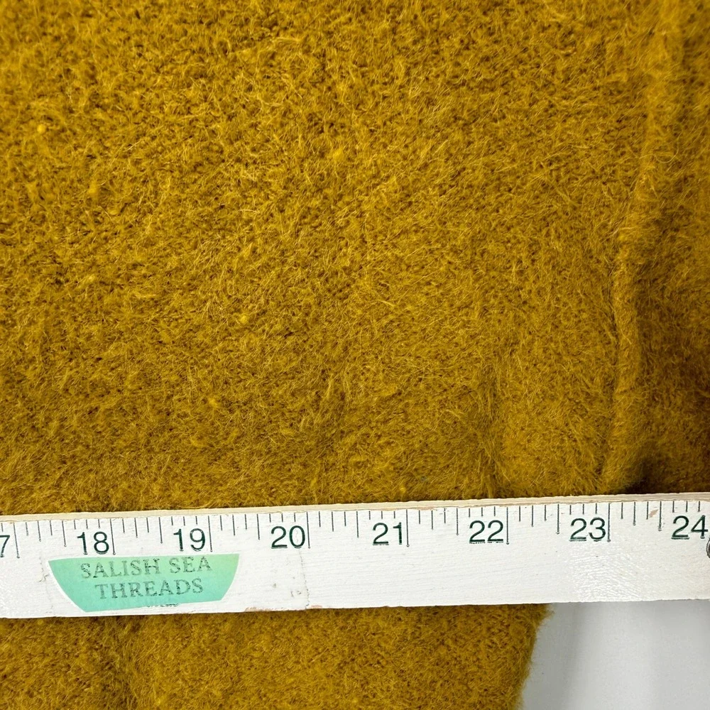 Maeve Anthropologie Crop Cardigan Women L Gold Fuzzy Cozy Indie Cottagecore Boho